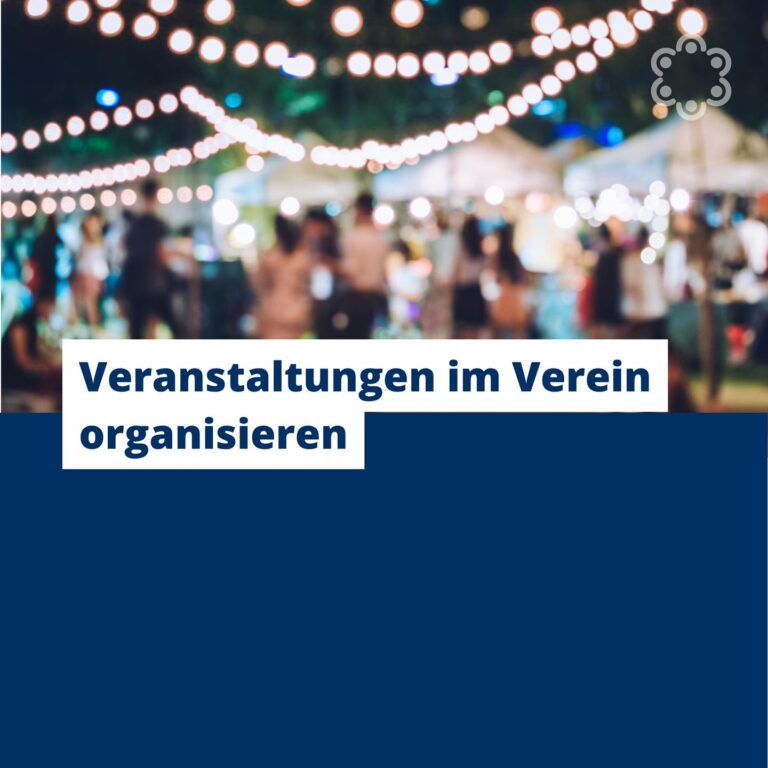 Veranstaltungen im Verein organisieren