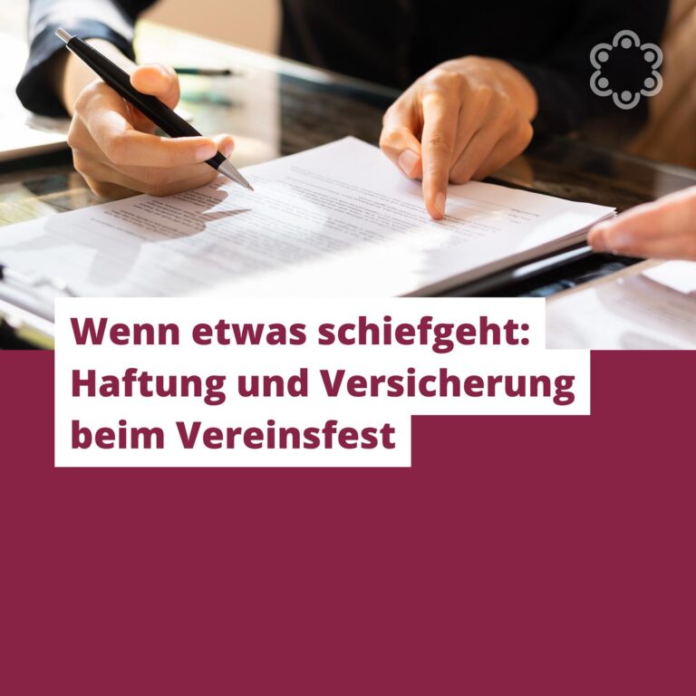 Wenn etwas schiefgeht: Haftung und Versicherung beim Vereinsfest